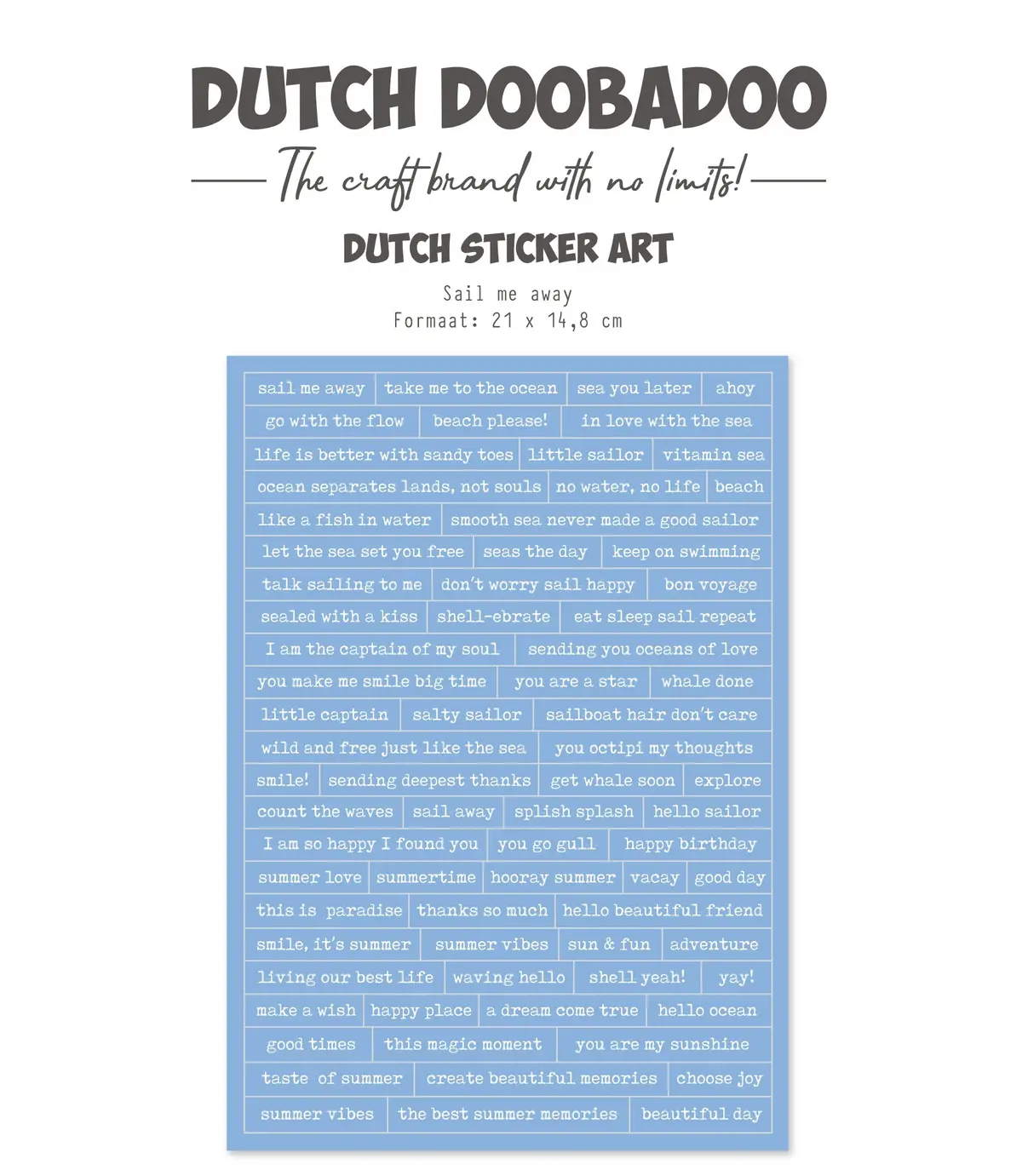 Dutch Doobadoo Ddbd Dutch Sticker A5 Sail Me Away 1