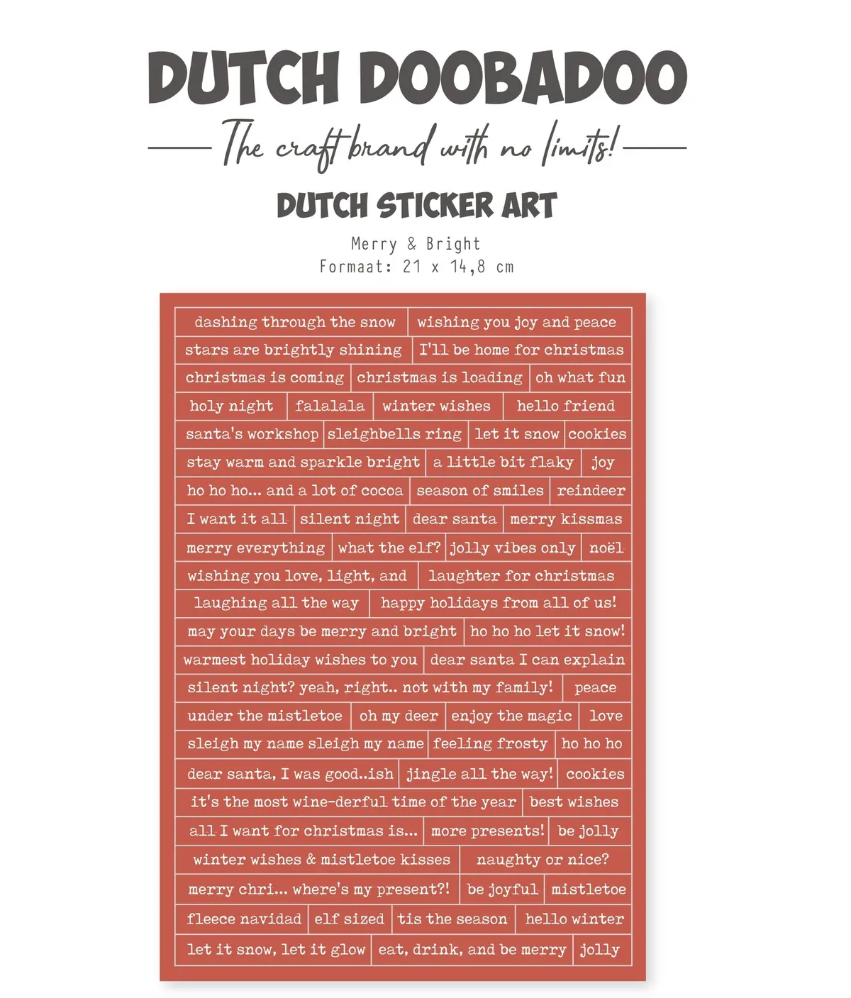 Dutch Doobadoo Ddbd Dutch Sticker A5 Merry & Bright 1