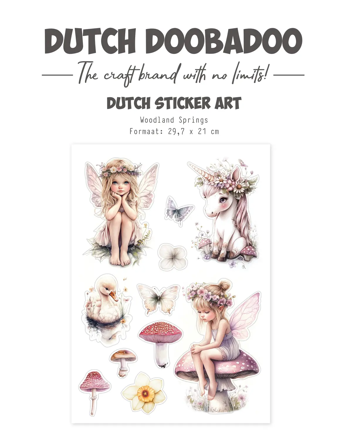 Dutch Doobadoo Ddbd Transparent Stickers A4 Woodland Springs 1
