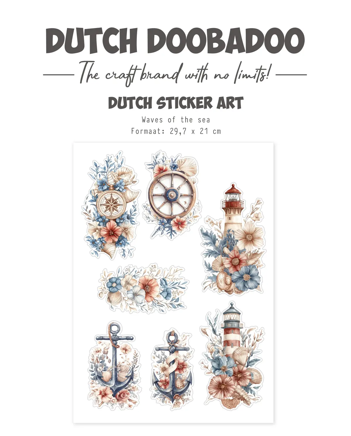 Dutch Doobadoo Ddbd A4 Transparent Stickers Waves Of.. 1