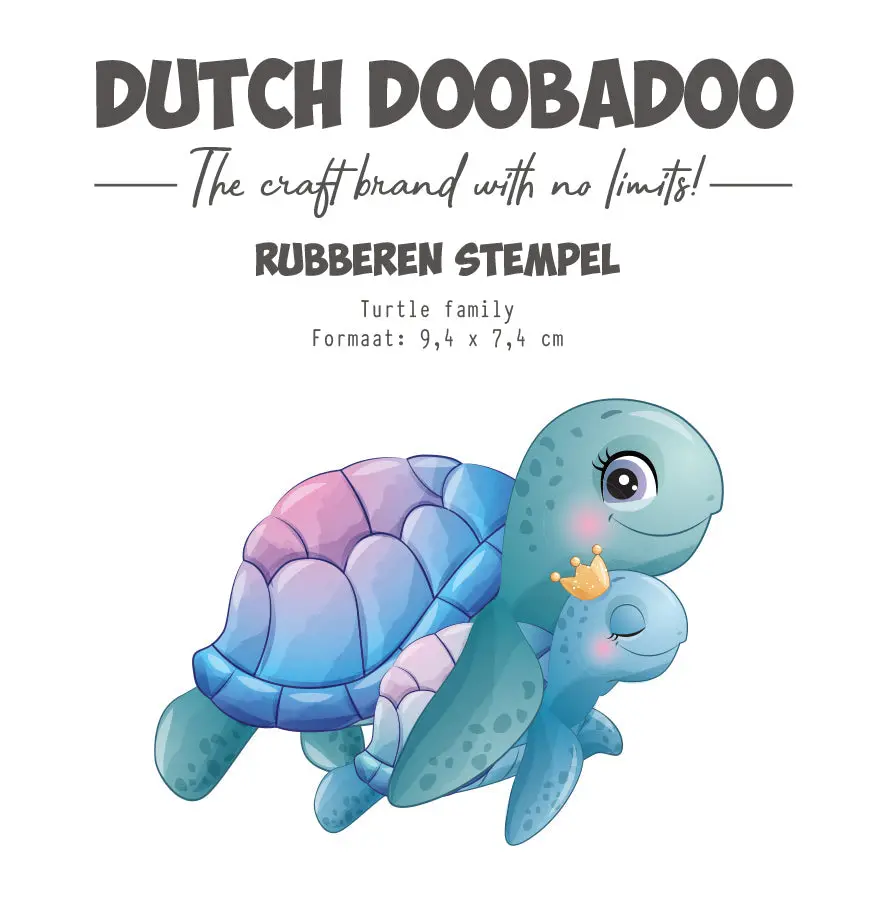 Dutch Doobadoo Ddbd Rubber Stamp Turtle Family 1