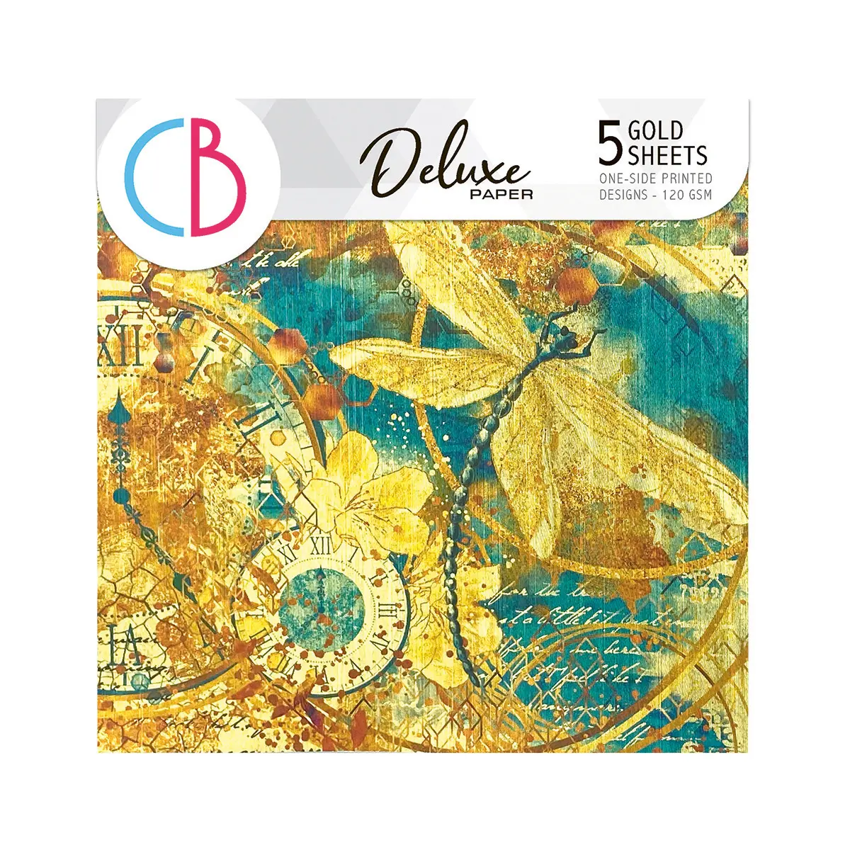 Indigo Deluxe Paper Gold 6"X6" 5/Pkg 1