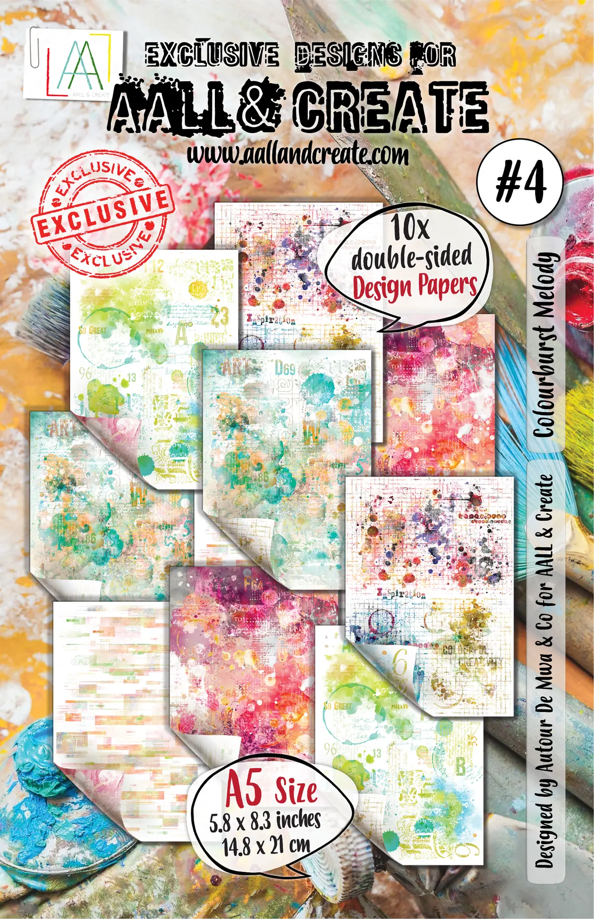 Aall And Create - A5 Design Paper - Colourburst Melody 1