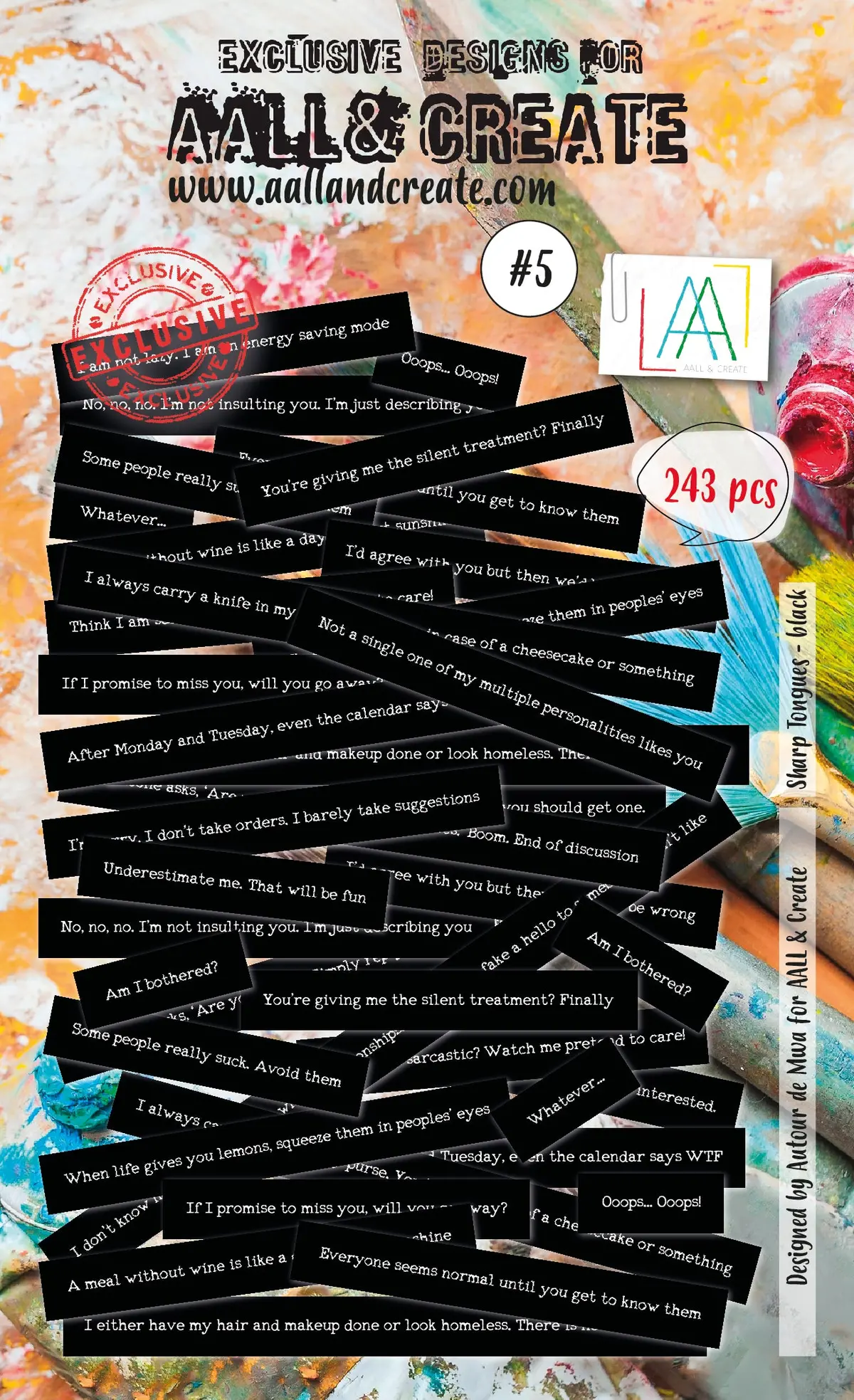 Aall And Create Ephemera - 005 - Sharp Tongues Black 1