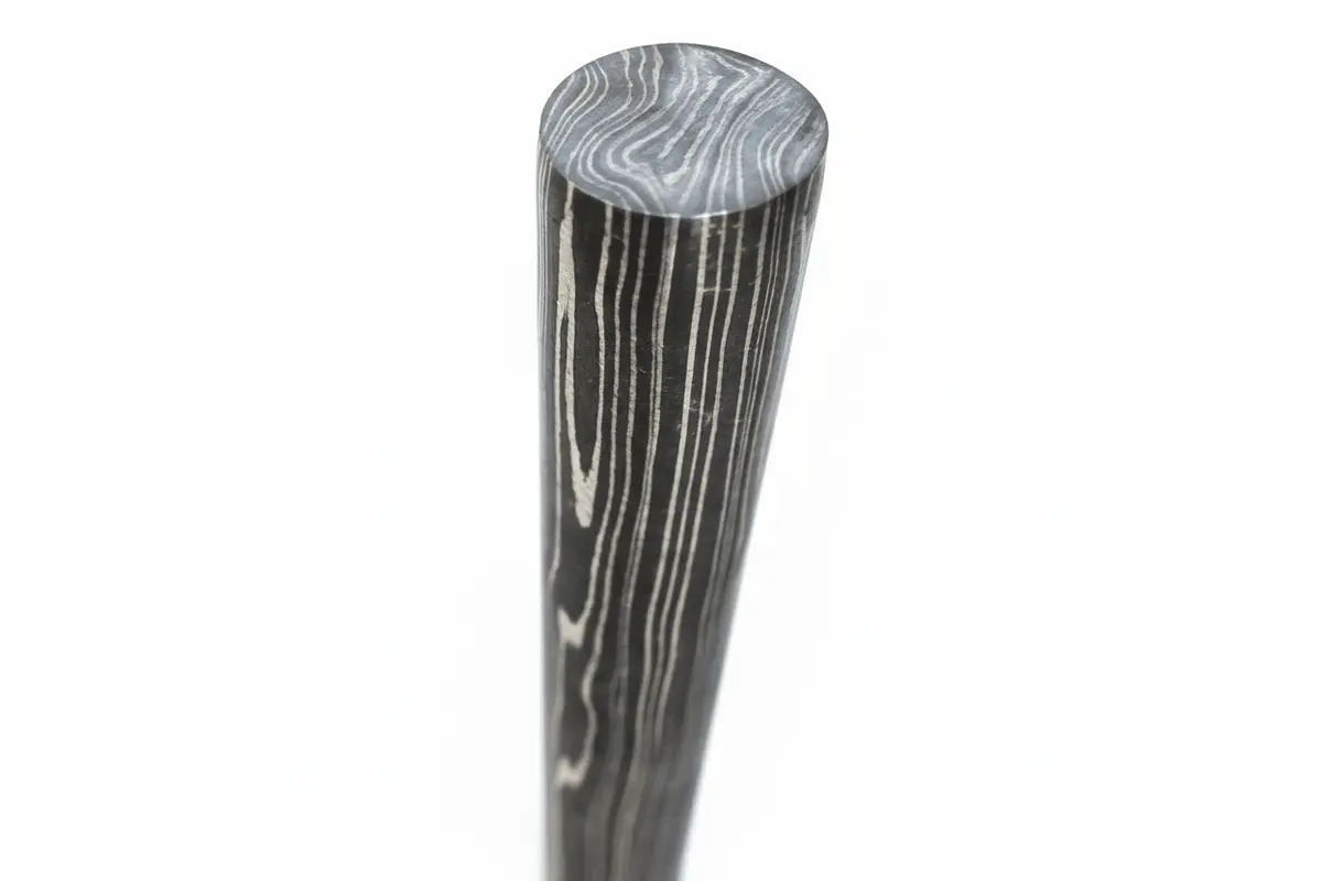 5 Inch Damascus Steel Round Bar Rod For Ring Making Material 1