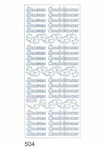 Deco Stickers - Sinceres Condoleances 1