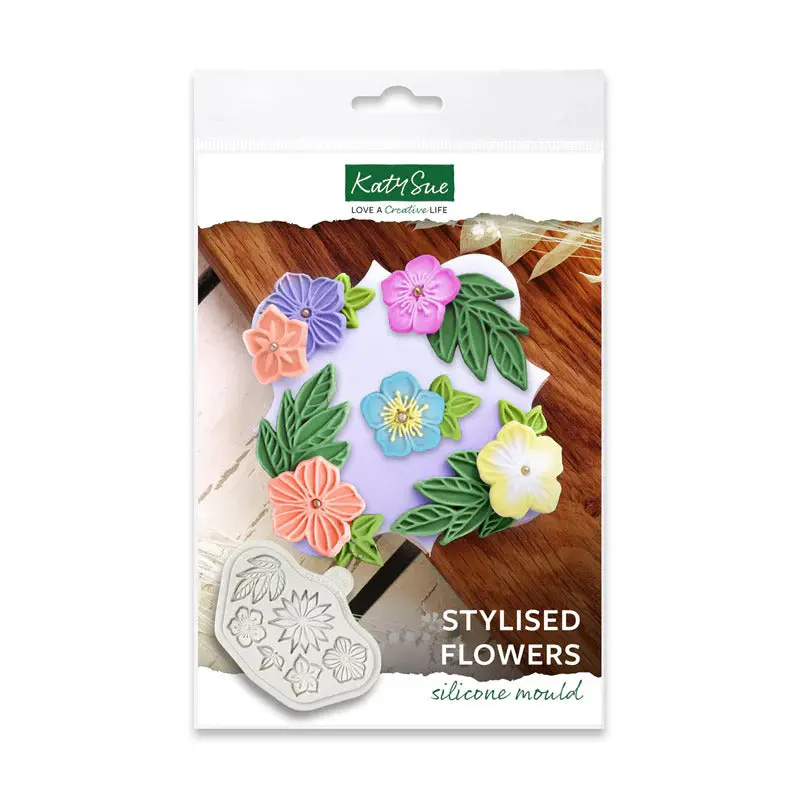 Stylised Flowers Silicone Mould 1