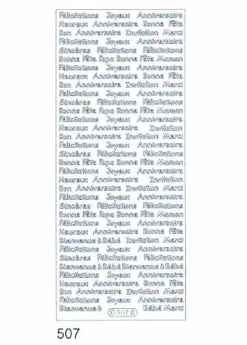 Deco Stickers - Plain Multi-Phrase (French) 1