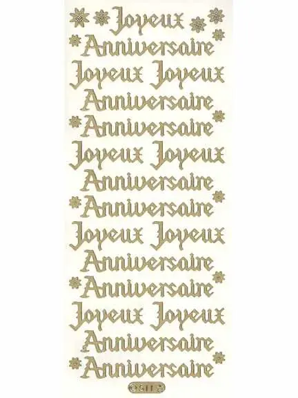 Deco Stickers - Joyeux Anniversaire 1