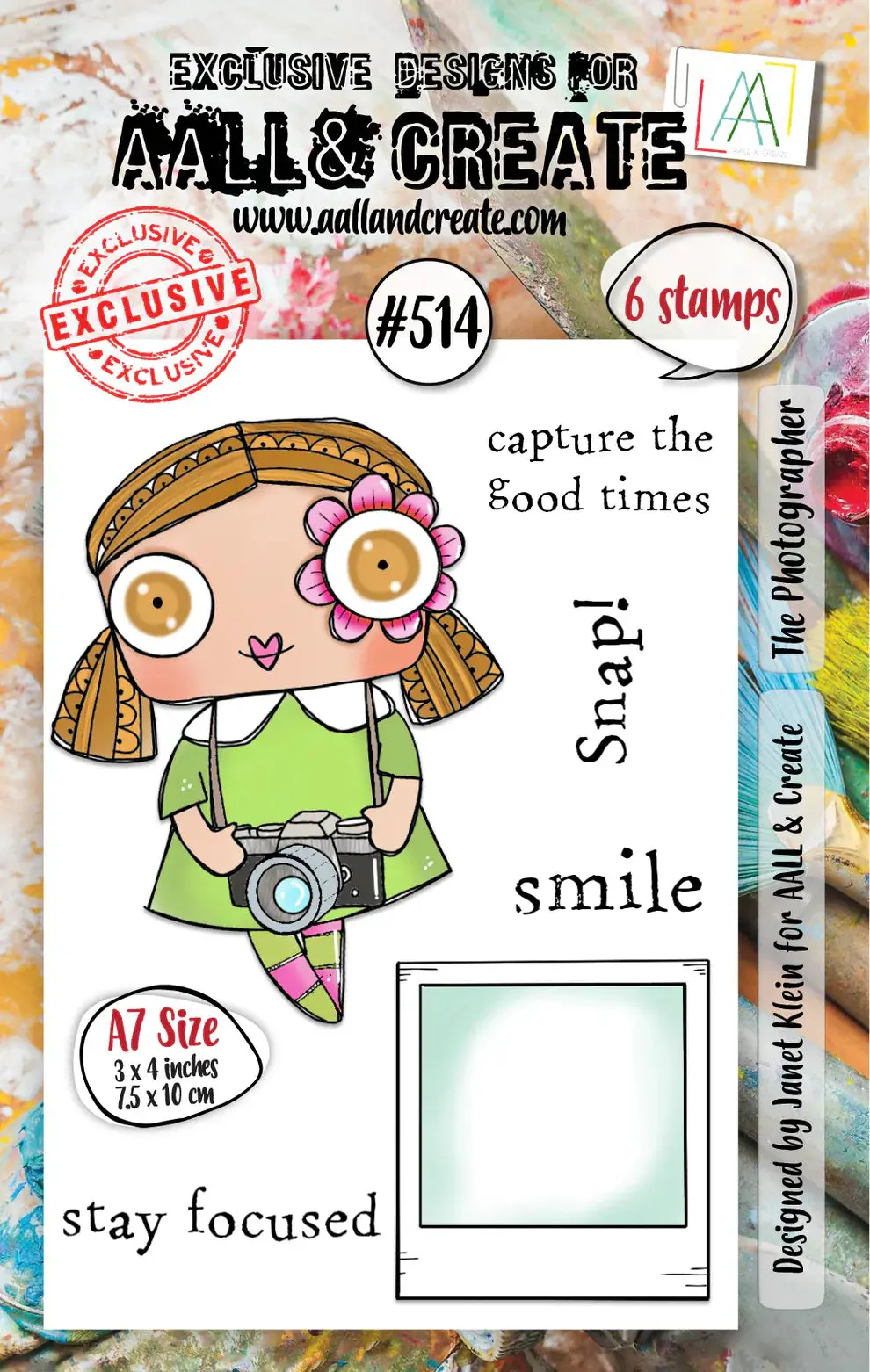 Aall And Create - A7 Stamp Set - The Photographer 1