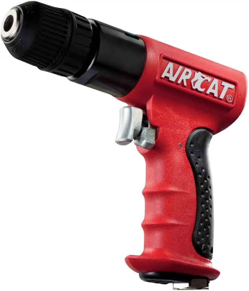 Aircat 4338 .6 Hp 3/8-Inch Composite Reversible Drill With Jacobs Chuck 1,800 Rpm 1