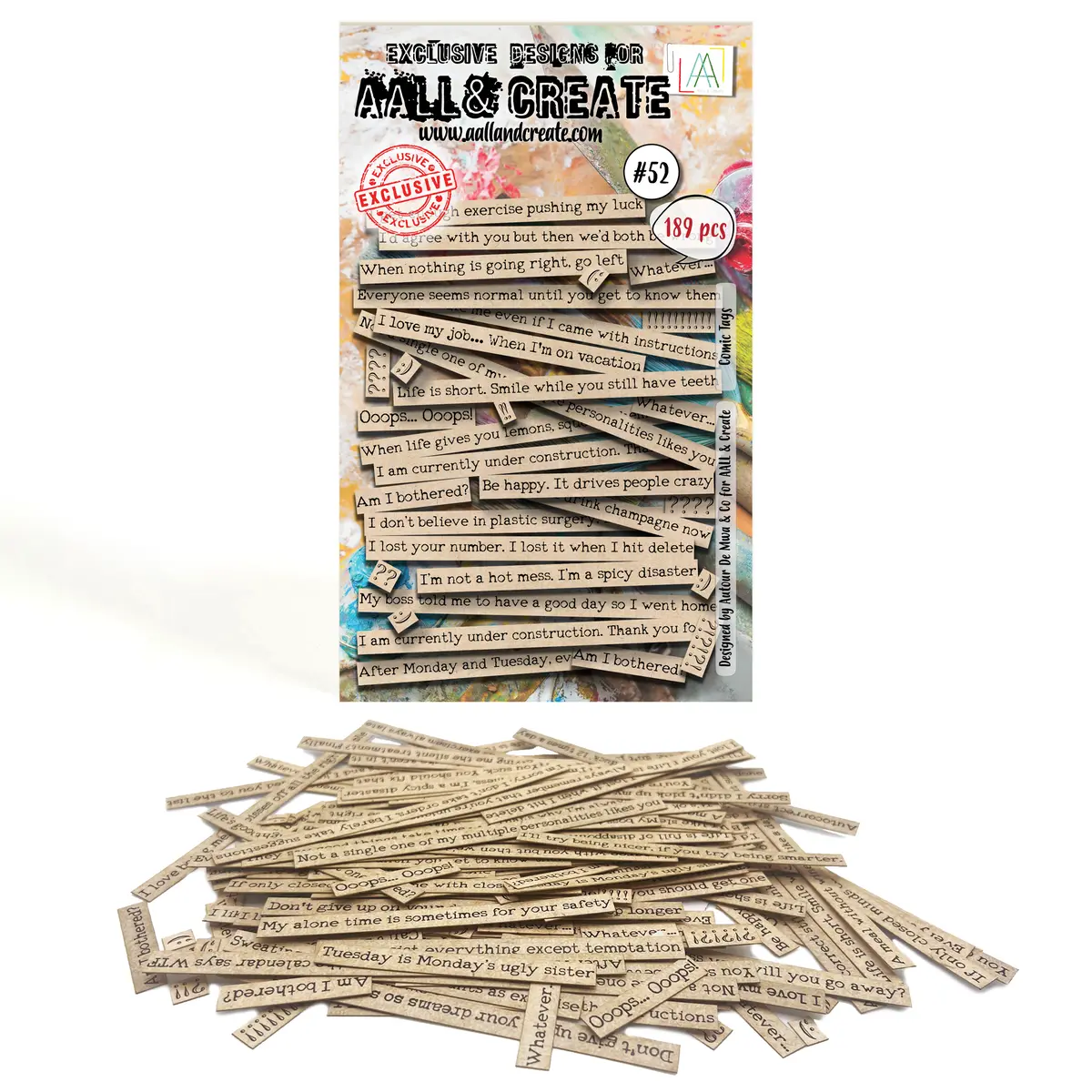 Aall And Create - Ephemera Die-Cuts - Comic Tags 1