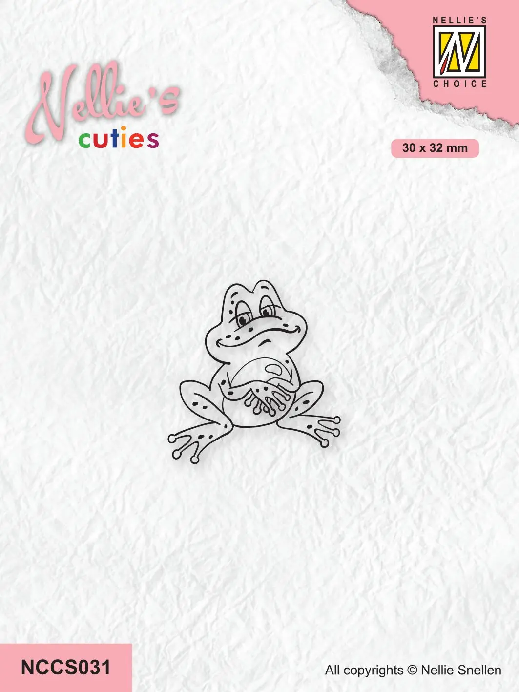 Nellie's Choice Clear Stamp Nellie's Cuties - Frog Series - Frog-1 1