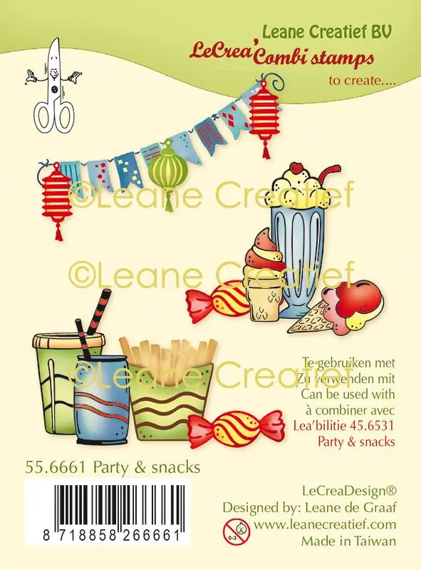 Lecreadesign Combi Clear Stamp Party & Snacks 1