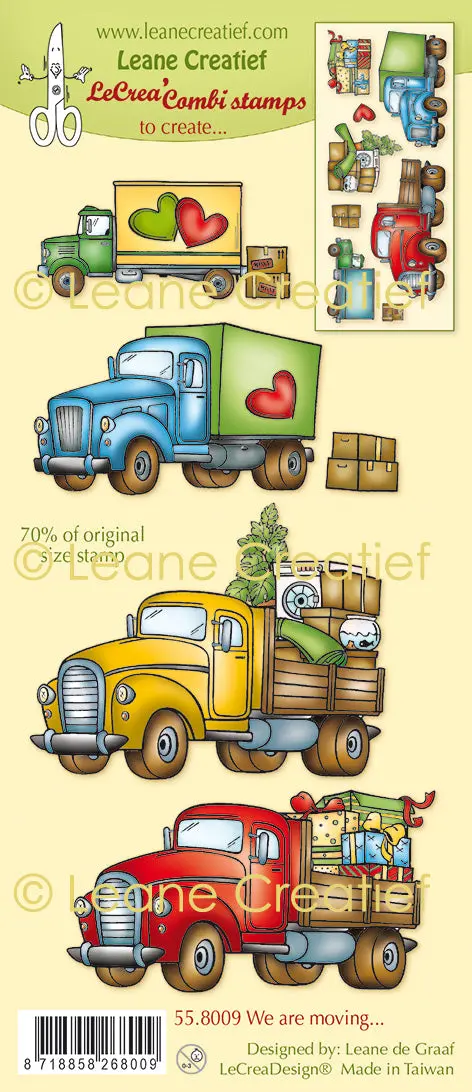 Lecreadesign Combi Clear Stamp We Are Moving... 1