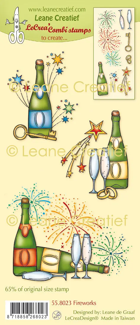 Lecreadesign Combi Clear Stamp Fireworks 1