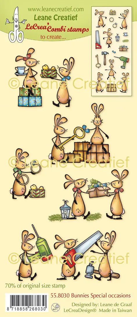 Lecreadesign Combi Clear Stamp Bunnies Special Occasions 1