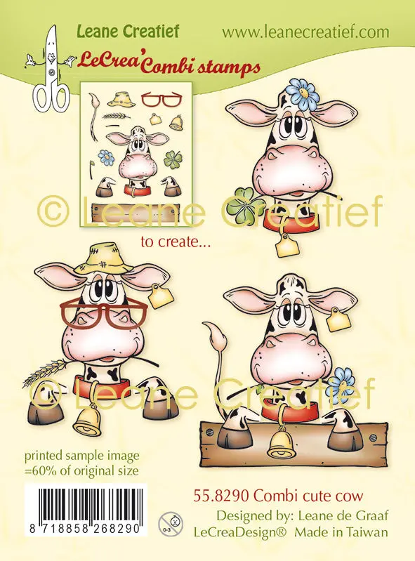 Lecreadesign Combi Clear Stamp Cute Cow 1