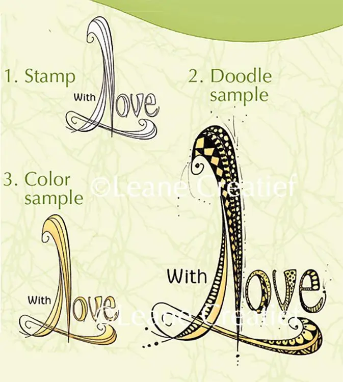 Lea'bilities Clear Stamp - Doodle Stamp - With Love 1