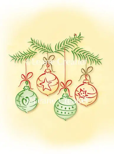 Lea'bilities Clear Stamp - Christmas Ornaments Small 1