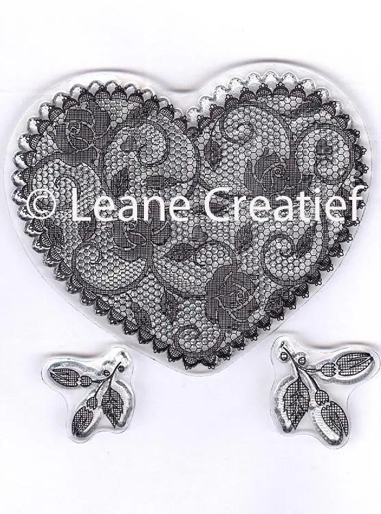 Clear Stamp Lace Heart 1
