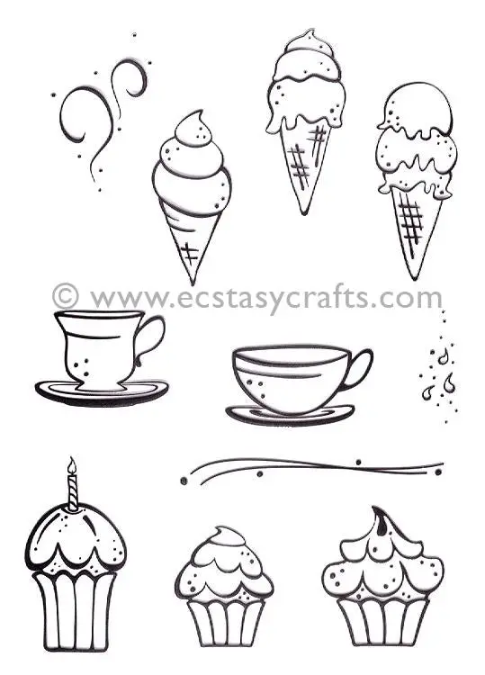 Lecrea Clear Stamp - Tea Time 1