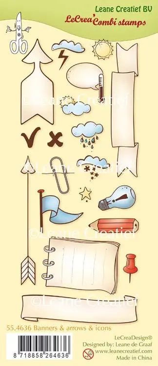 Clear Stamp Banners, Arrows & Icons 1