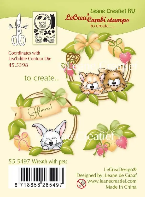 Lecreadesign Clear Stamp Wreath With Pets 1