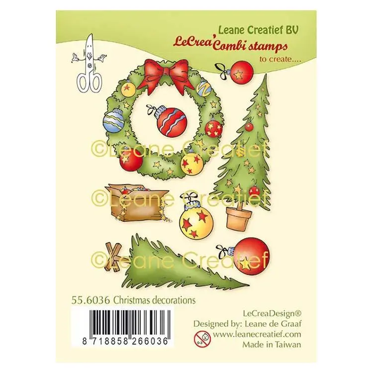 Lecreadesign Combi Clear Stamp Christmas Decorations 1