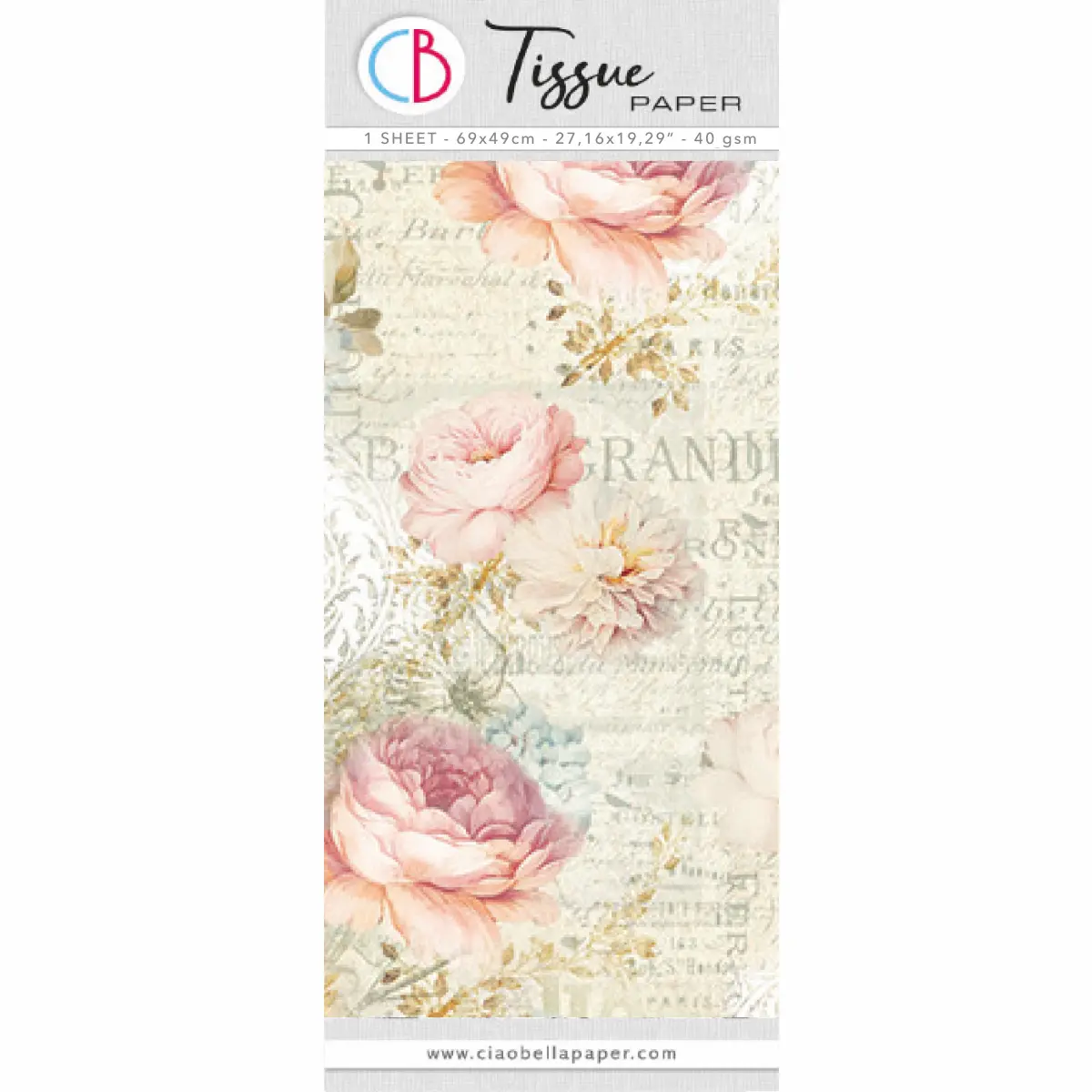 Tissue Paper Cm69x49 27,66"X19,29” Queen Alexandra 1
