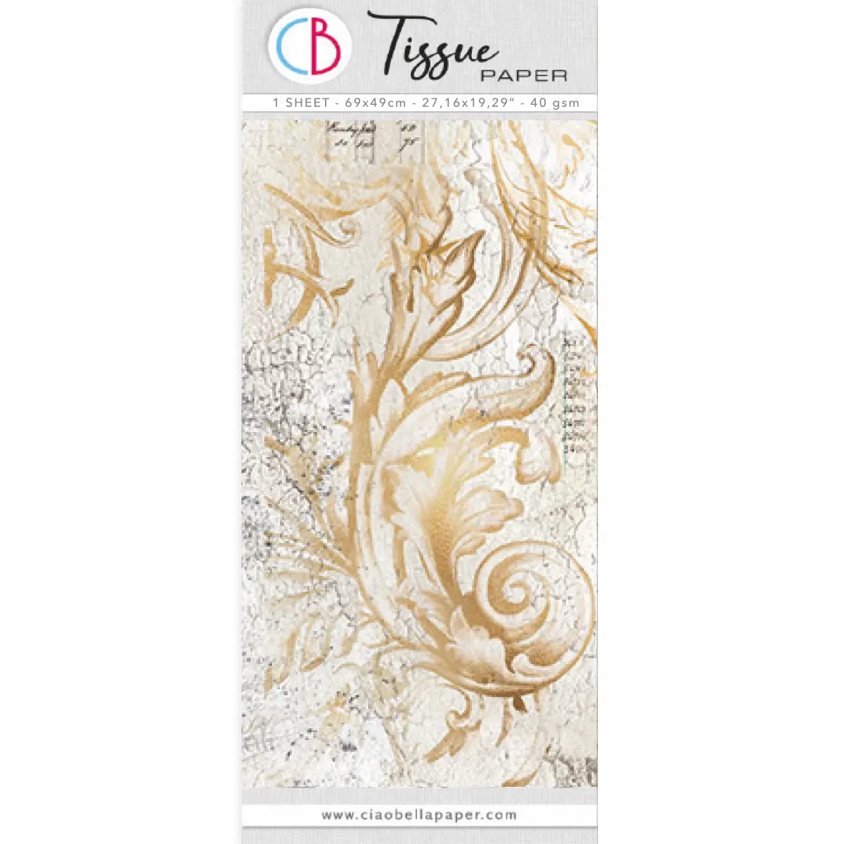 Tissue Paper Cm69x49 27,66"X19,29”Golden Age 1