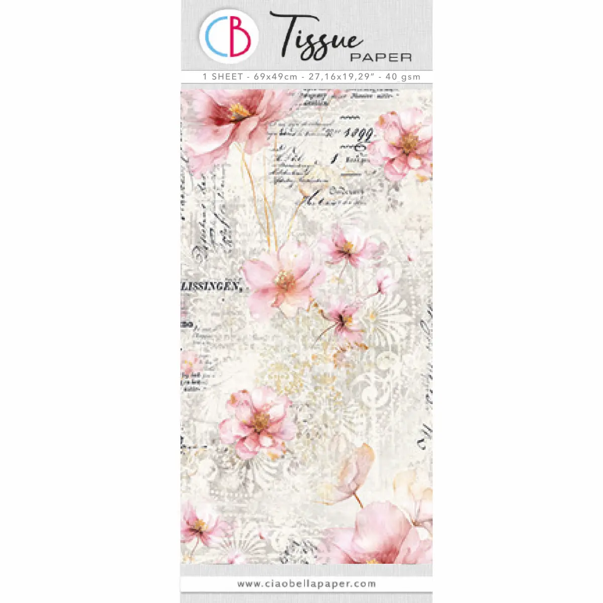 Tissue Paper Cm69x49 27,66"X19,29” Scent Of Flowers 1