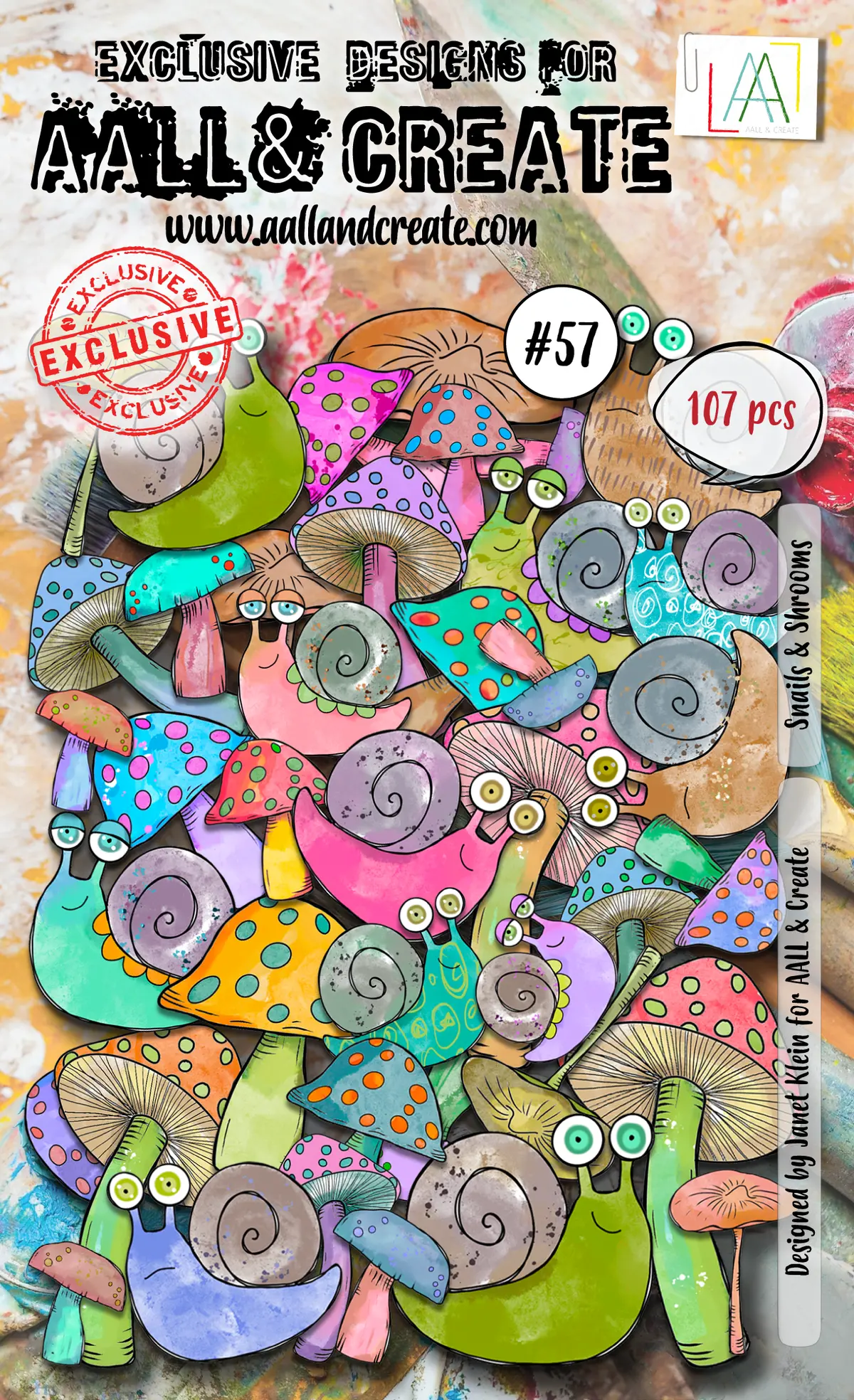 Aall And Create Ephemera Die-Cuts - Snails & Shrooms 1