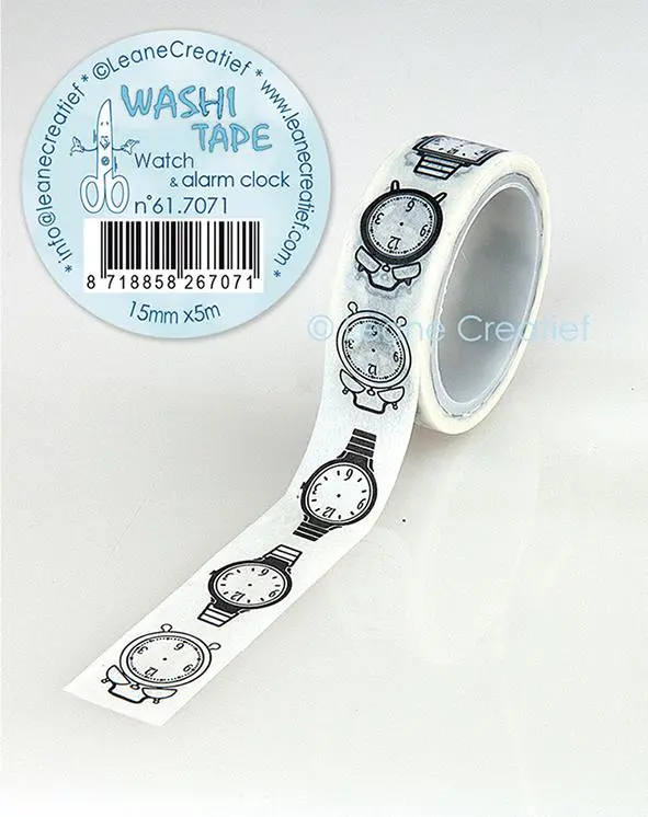 Washi Tape Watch & Alarm Clock, 15Mm X 5M 1
