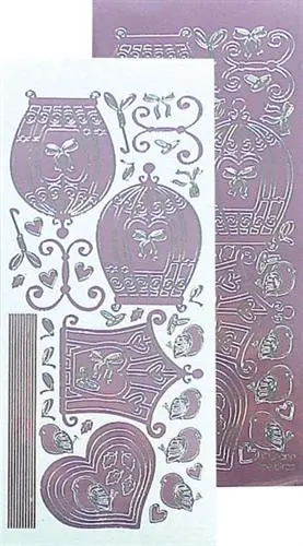 Lecrea Design Sticker - Birdcage - Mirror Candy (Mauve) 1