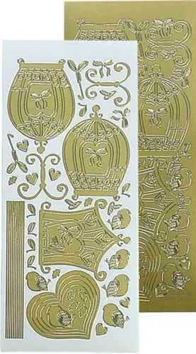 Lecrea Design Sticker - Birdcage - (Gold) 1
