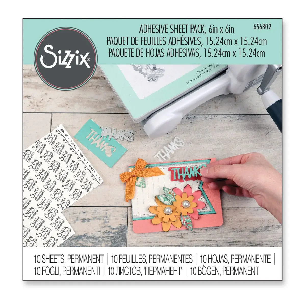 Sizzix Making Essential - Adhesive Sheets, 6" X 6", Permanent, 10 Sheets 1