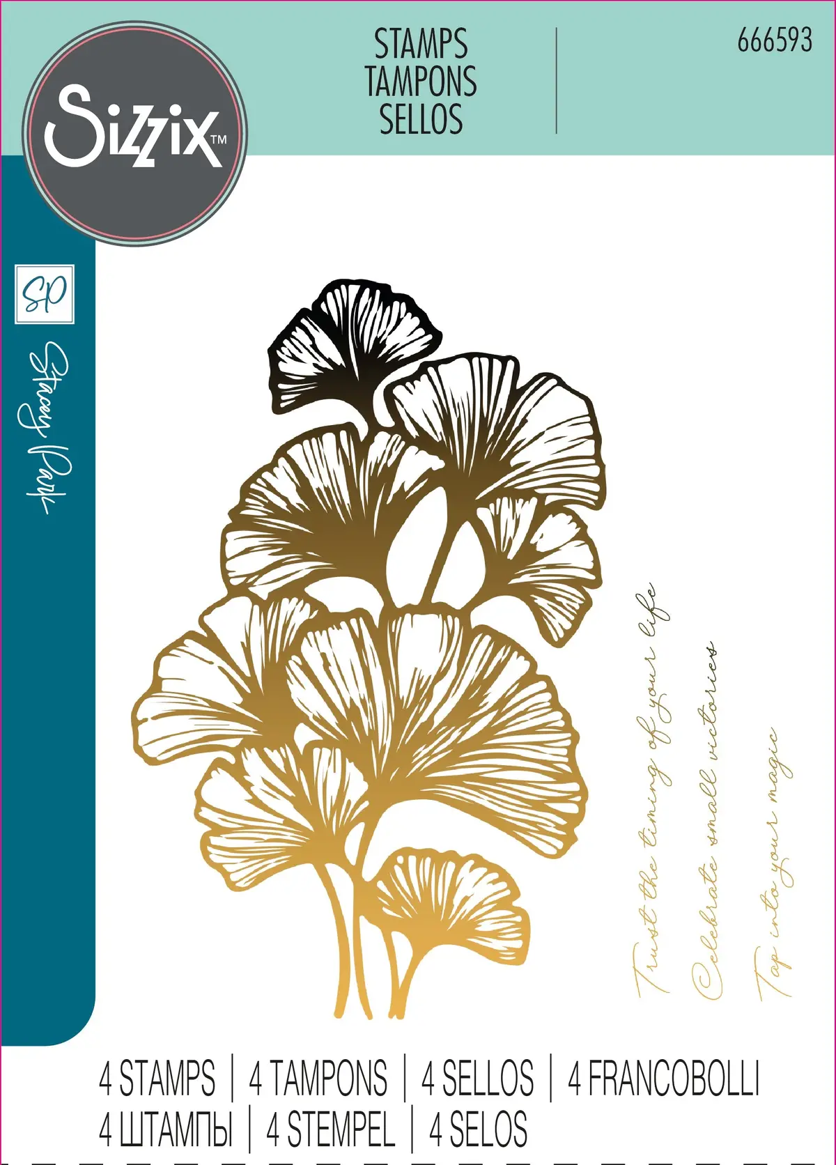 Sizzix Clear Stamps Set 4Pk Cosmopolitan, Inspire By Stacey Park 1