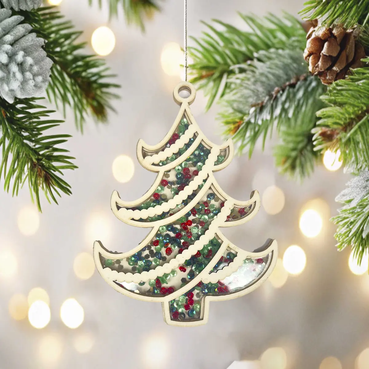 Craftreat 3D Shaker Chipboard - Christmas Tree 1