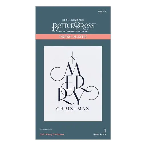 Chic Merry Christmas Press Plate From The Betterpress Christmas Collection 1