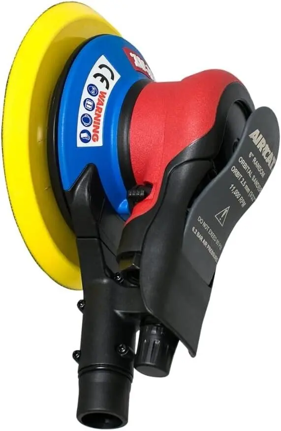 Aircat 6700-6-332Cv Orbital Palm Sander-Central Vacuum Hook & Loop 11,000 Rpm 1