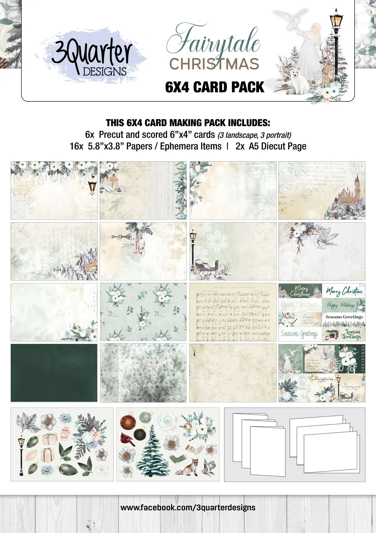 Fairytale Christmas 6X4 Card Pack 1