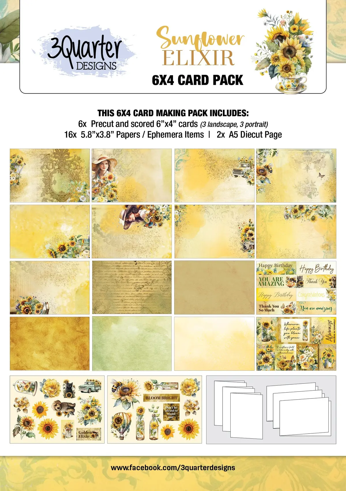 Sunflower Elixir 6X4 Card Pack 1