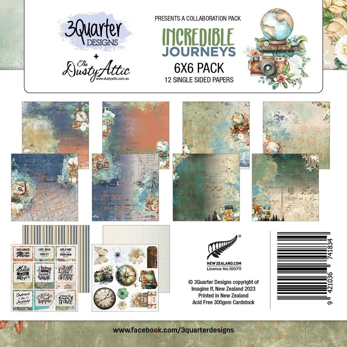 Incredible Journeys 6X6 Pack 1