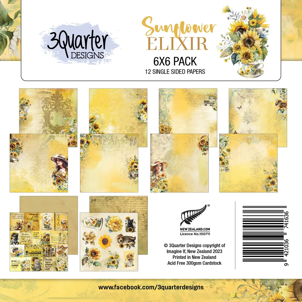 Sunflower Elixir 6X6 Pack 1