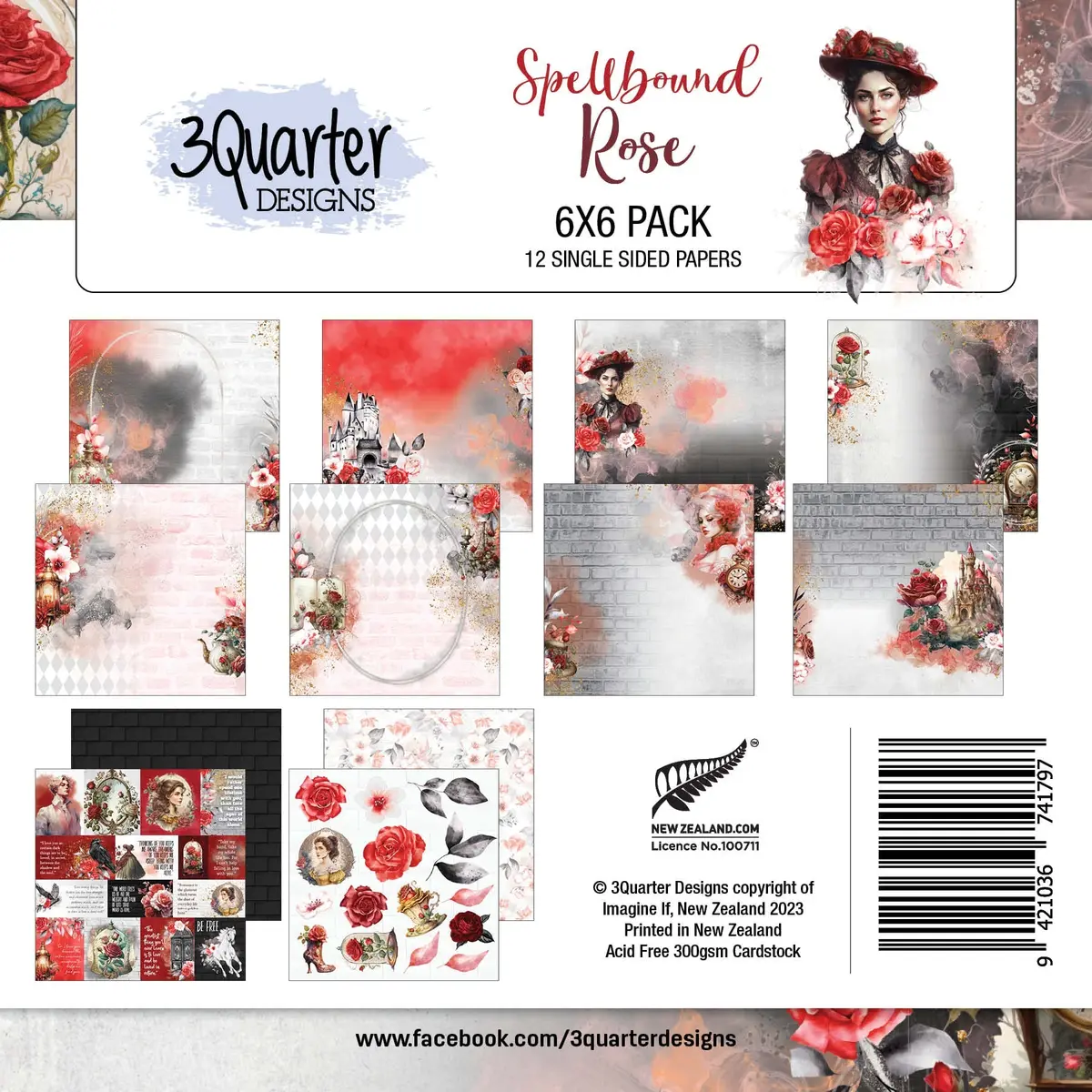 Spellbound Rose 6X6 Pack 1