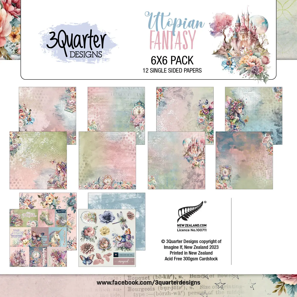 Utopian Fantasy Paper Pack 6" X 6" 1