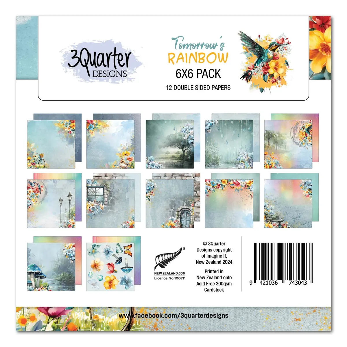 3Quarter Designs Tomorrow's Rainbow 6X6 Paper Pack 1