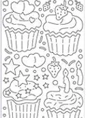 Deco Stickers - Lg 3D Cupcakes 1