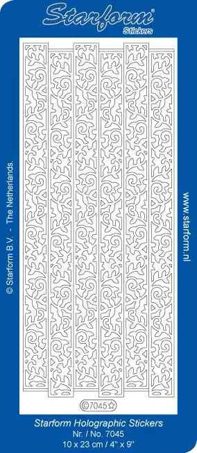 Deco Stickers - Ribbon Border - Ornate Leafy Swirl 1
